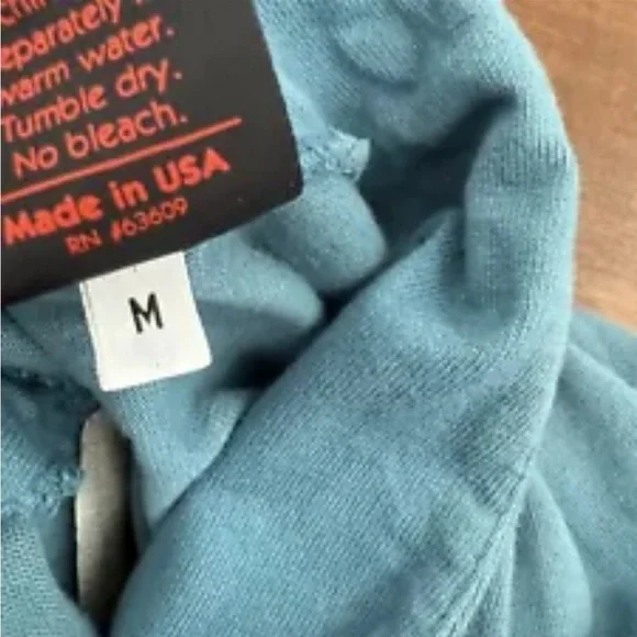 Vintage Mishi 100% Cotton Teal Long Lightweight Cardigan Sweater Pockets Medium - Picture 7 of 13